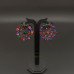Oxidised Silver Plated Multi Color Stone Earrings And Finger Ring Jewellery Combo