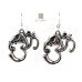 German Silver Om And Ganesha Dangler Earrings