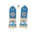 Rajasthani Vintage Window Shape Meenakari Jhumka Earrings