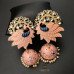 Designer Peacock Style Meenakari Kundan Jhumka Earrings