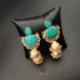 Designer Semi Precious Stone Double Jhumka Earrings