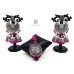 Oxidised Silver Navratri Dandiya Garba Colourful Afghani Earrings Tikka Jewellery