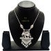 Oxidised Silver Plated Elephant Bahubali Pendant Long Chain Necklace